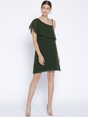 single shoulder overlay shift dress - 15788607 - Standard Image - 4