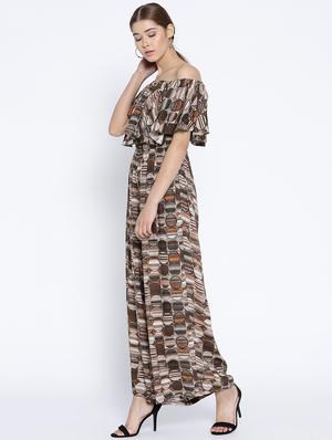 off shoulder ruffled wide leg jumpsuit - 15788610 - Standard Image - 2