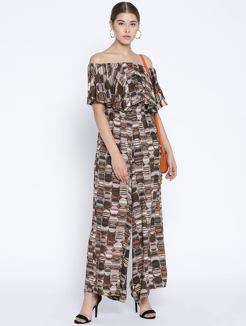 off shoulder ruffled wide leg jumpsuit - 15788610 - Zoom Image - 1