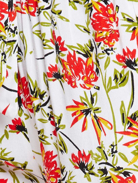 self tie waist floral wide leg trouser - 15789014 - Zoom Image - 4