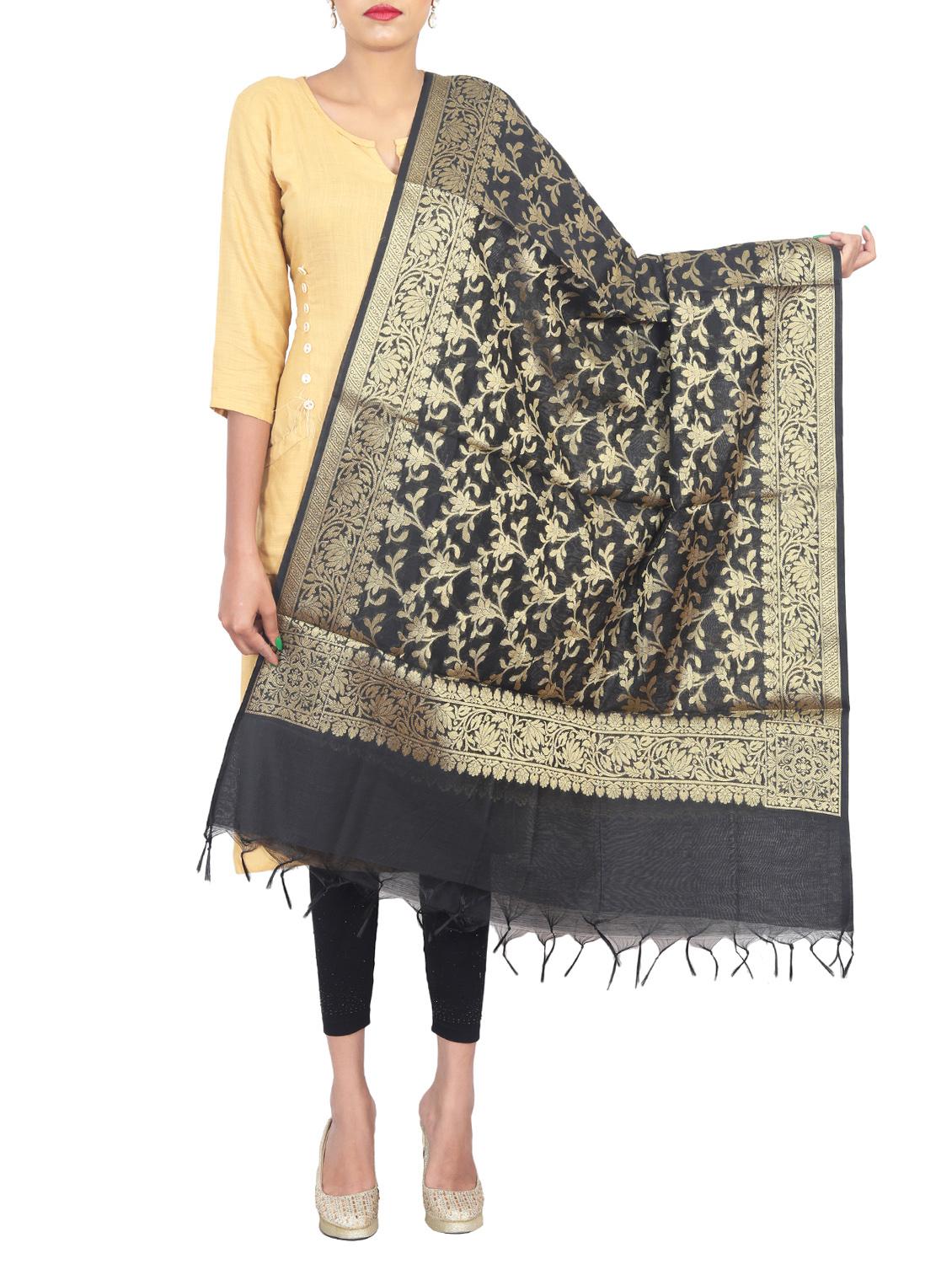 banarasi chanderi dupatta - 15791251 - Zoom Image - 1