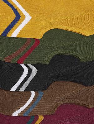 multi colored cotton no show socks - 15791700 - Standard Image - 3