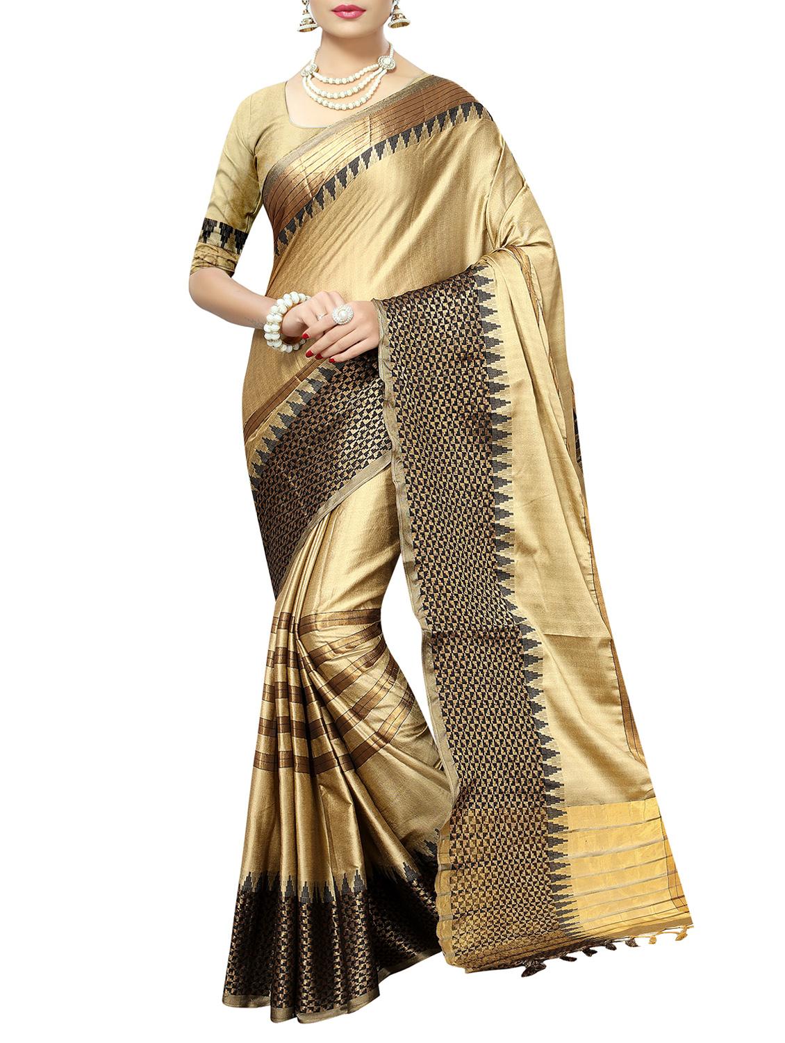 zari striped saree with blouse - 15792355 - Zoom Image - 1