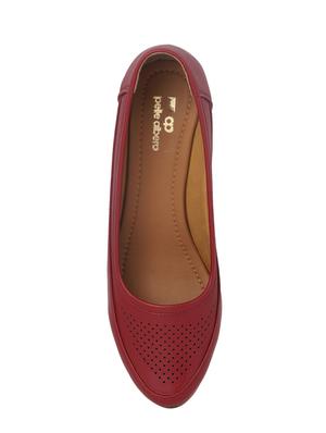 maroon slip on wedges - 15792413 - Standard Image - 4