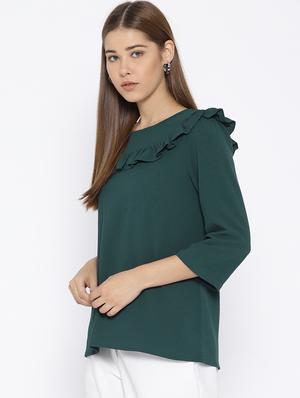 frill detail yoke top - 15792782 - Standard Image - 2