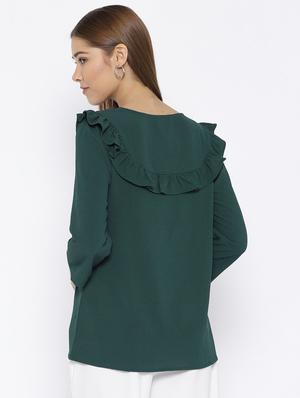 frill detail yoke top - 15792782 - Standard Image - 3