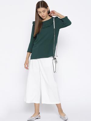 frill detail yoke top - 15792782 - Standard Image - 4
