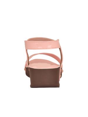 pink back strap wedges - 15792928 - Standard Image - 2