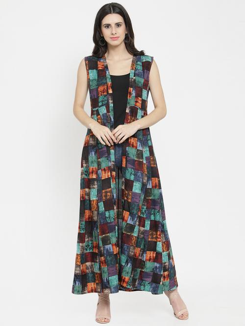 Printed flared regular shrug - 15792937 - Standard Image - 1