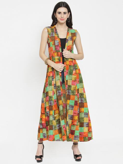 Printed flared regular shrug - 15792938 - Standard Image - 1