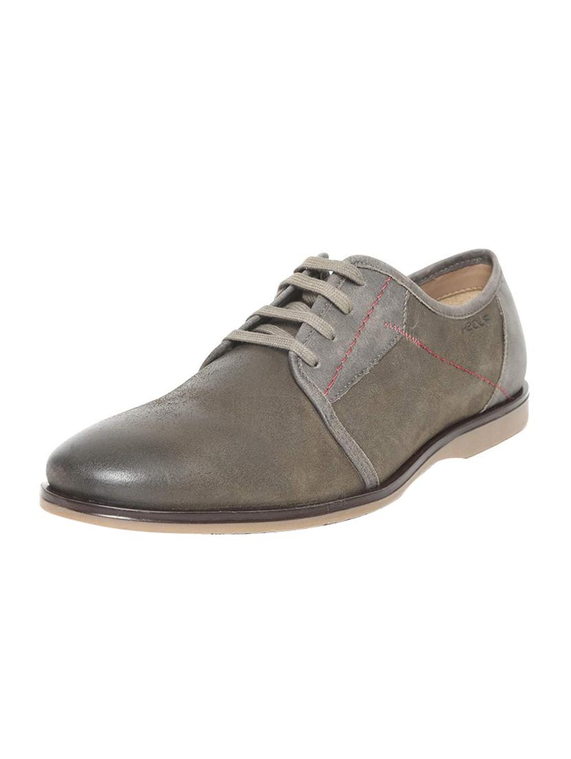 grey Leather lace-up derbys - 15793102 - Zoom Image - 1