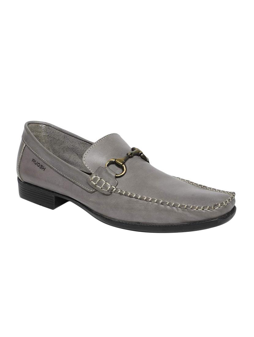 grey Leather casual slip ons - 15793152 - Zoom Image - 1