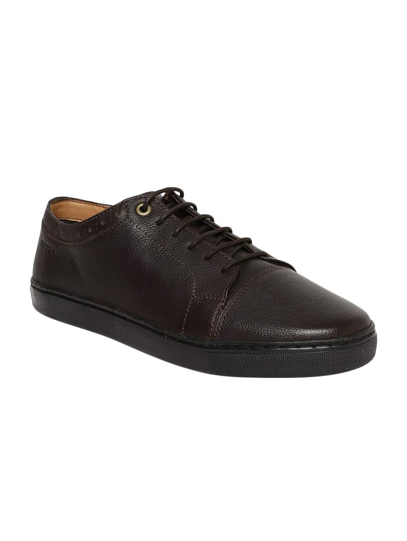 brown Leather lace up sneakers - 15793351 - Zoom Image - 1