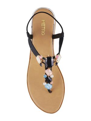 black back strap sandals - 15794253 - Standard Image - 4