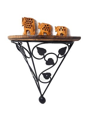 wooden & iron fancy design wall bracket set of 2 - 15795490 - Standard Image - 5