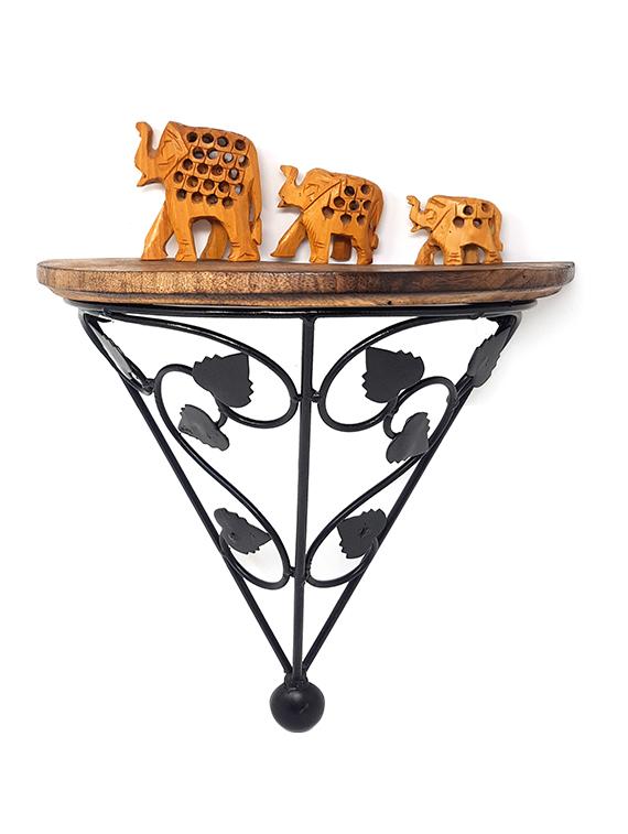 wooden & iron fancy design wall bracket set of 2 - 15795490 - Zoom Image - 3