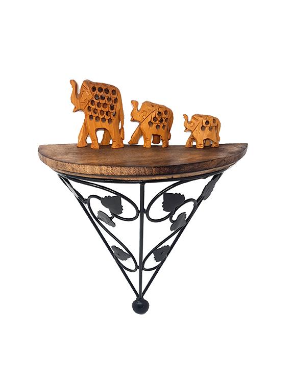 wooden & iron fancy design wall bracket set of 2 - 15795490 - Zoom Image - 6