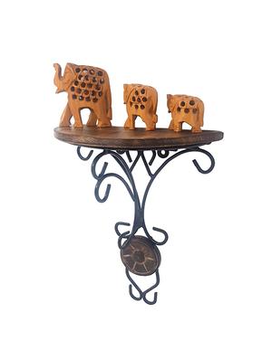 wood & wrought iron fancy wall bracket - 15795584 - Standard Image - 3