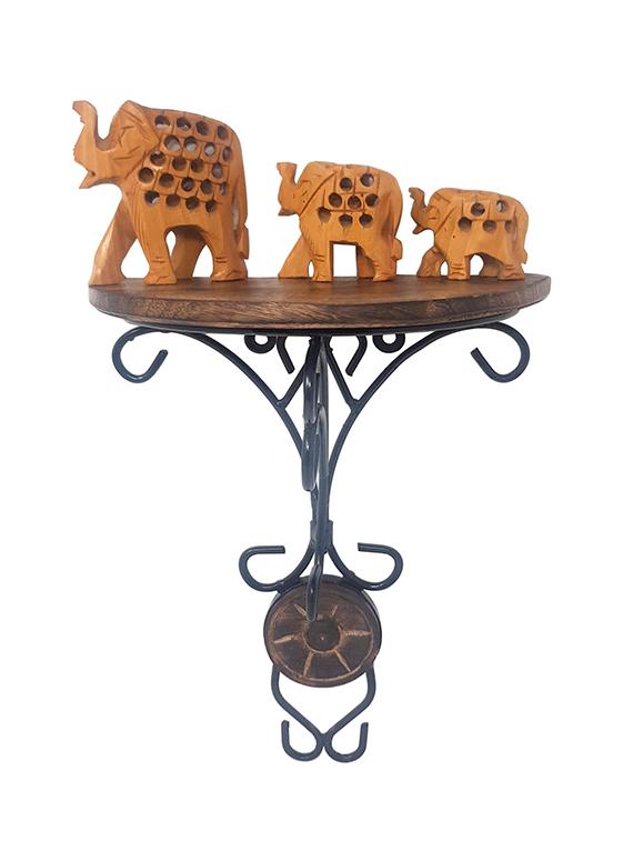 wood & wrought iron fancy wall bracket - 15795584 - Zoom Image - 2