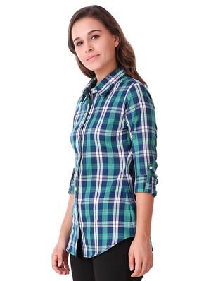 plaid roll tab sleeved shirt - 15795728 - Standard Image - 2