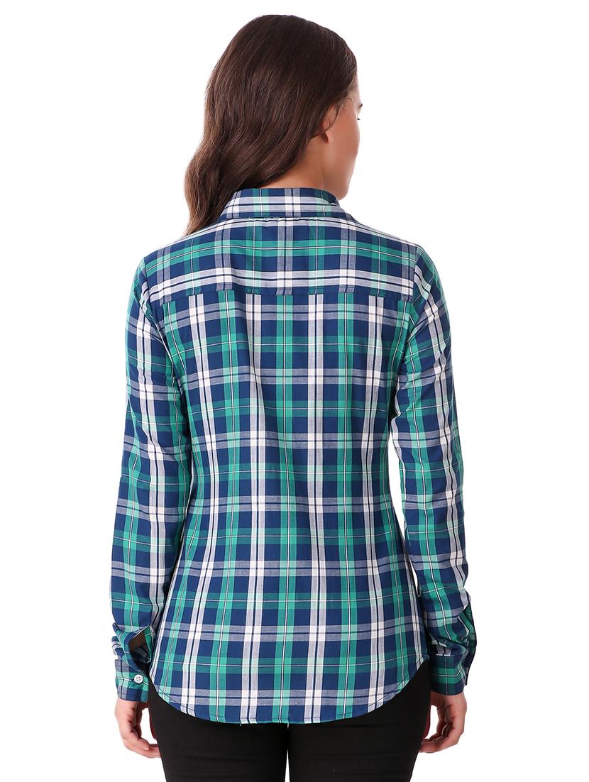 plaid roll tab sleeved shirt - 15795728 - Zoom Image - 3