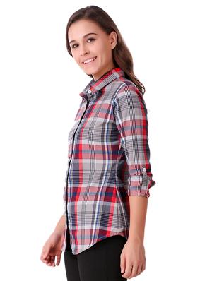 plaid roll tab sleeved shirt - 15795729 - Standard Image - 2