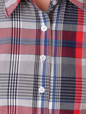 plaid roll tab sleeved shirt - 15795729 - Standard Image - 5