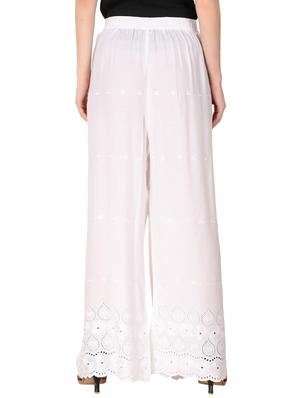 chikankari detail flared palazzo - 15795969 - Standard Image - 3