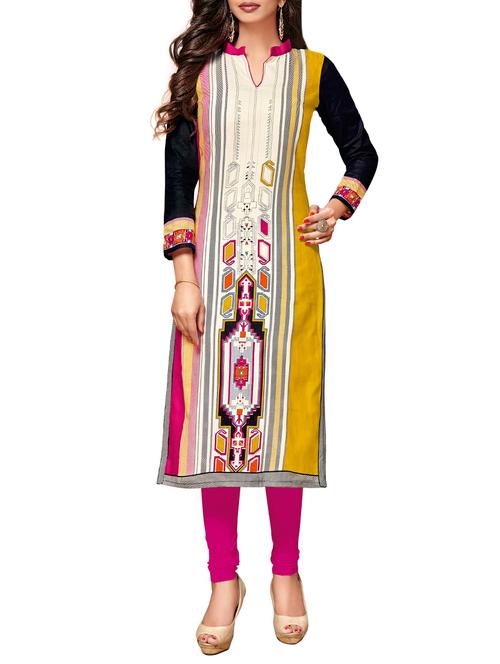 Printed straight kurta - 15796039 - Standard Image - 1