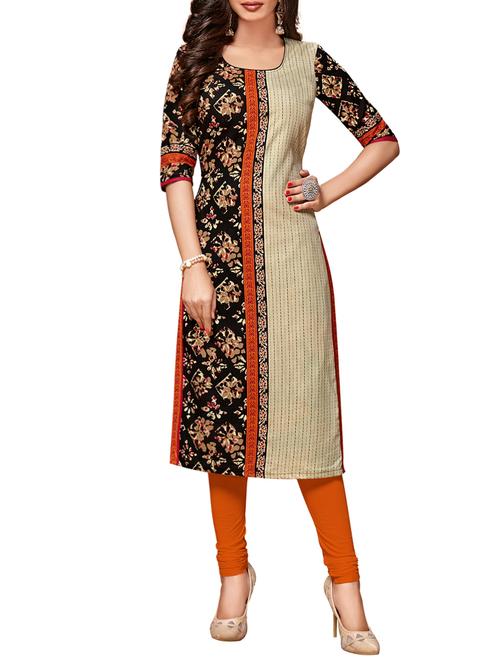 printed straight kurta - 15796044 - Standard Image - 1