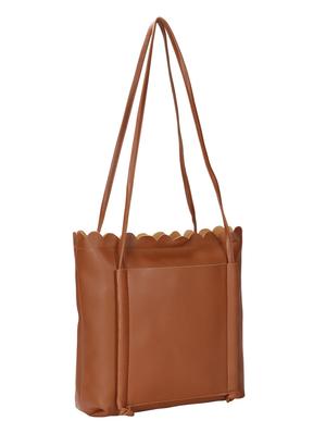 tan leatherette (pu) regular tote - 15796404 - Standard Image - 2