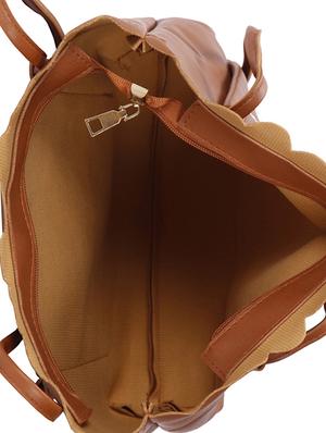 tan leatherette (pu) regular tote - 15796404 - Standard Image - 3