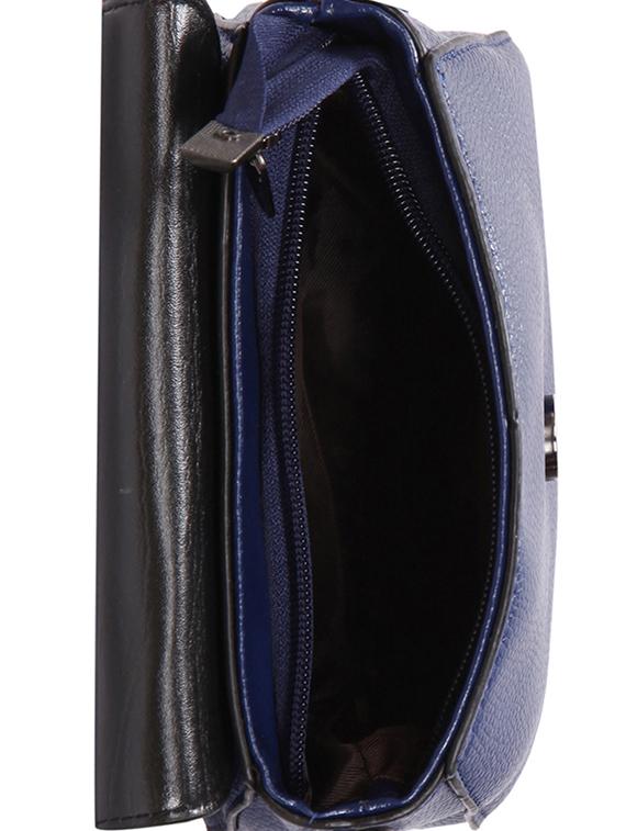 blue leatherette (pu) regular sling bag - 15796464 - Zoom Image - 3