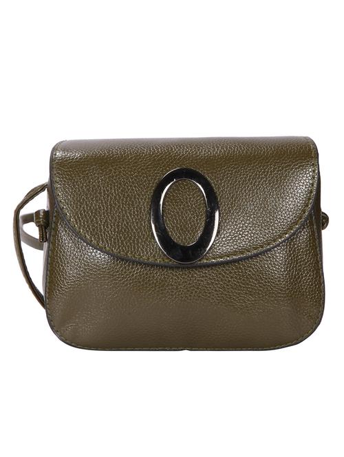 green leatherette (pu) regular sling bag - 15796466 - Standard Image - 1