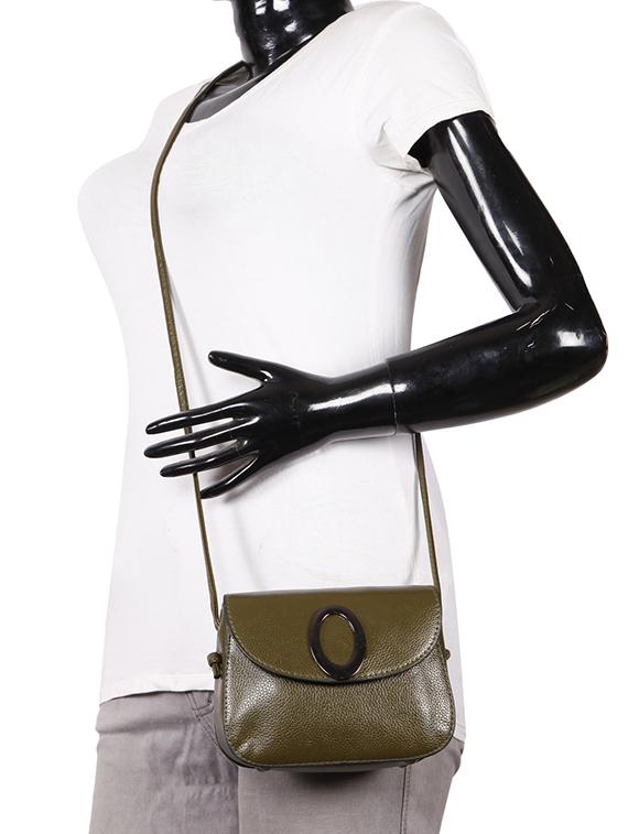 green leatherette (pu) regular sling bag - 15796466 - Zoom Image - 5