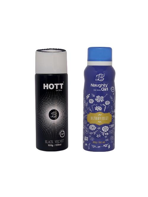 Hott Black Velvet Men's & Naughty Girl Ultraviolet Deodorant Combo - 15796710 - Standard Image - 1