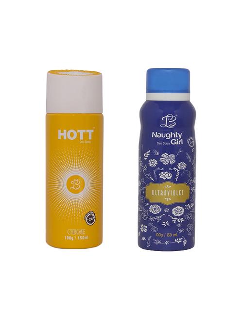 Hott Chrome Men's & Naughty Girl Ultraviolet Deodorant Combo - 15796716 - Standard Image - 1