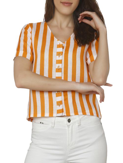 women's crop v neck top - 15797190 -  Standard Image - 0