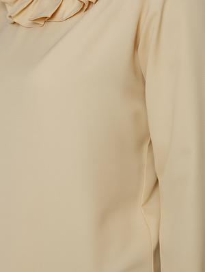 beige ruffle detail top - 15797192 - Standard Image - 4