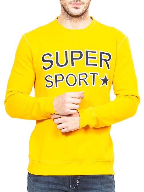 yellow hoisery chest print sweatshirt - 15797196 - Standard Image - 1
