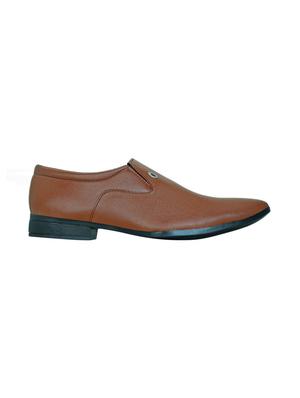 tan leatherette formal slip ons - 15797270 - Standard Image - 2