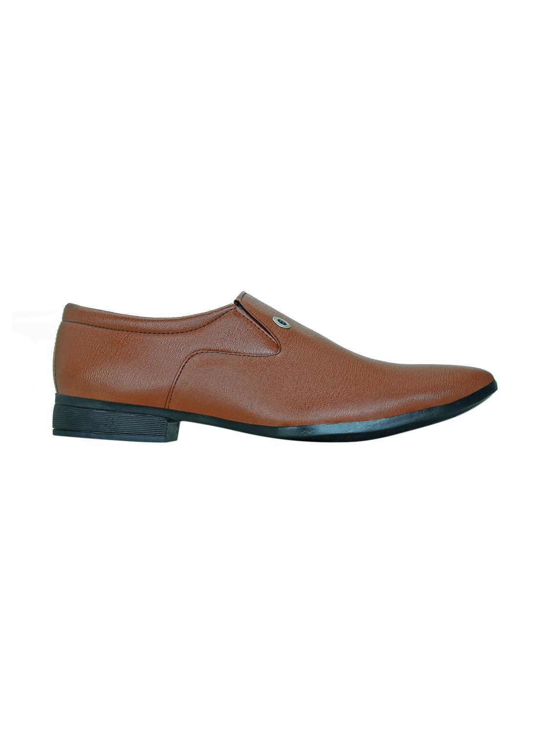 tan leatherette formal slip ons - 15797270 - Zoom Image - 2