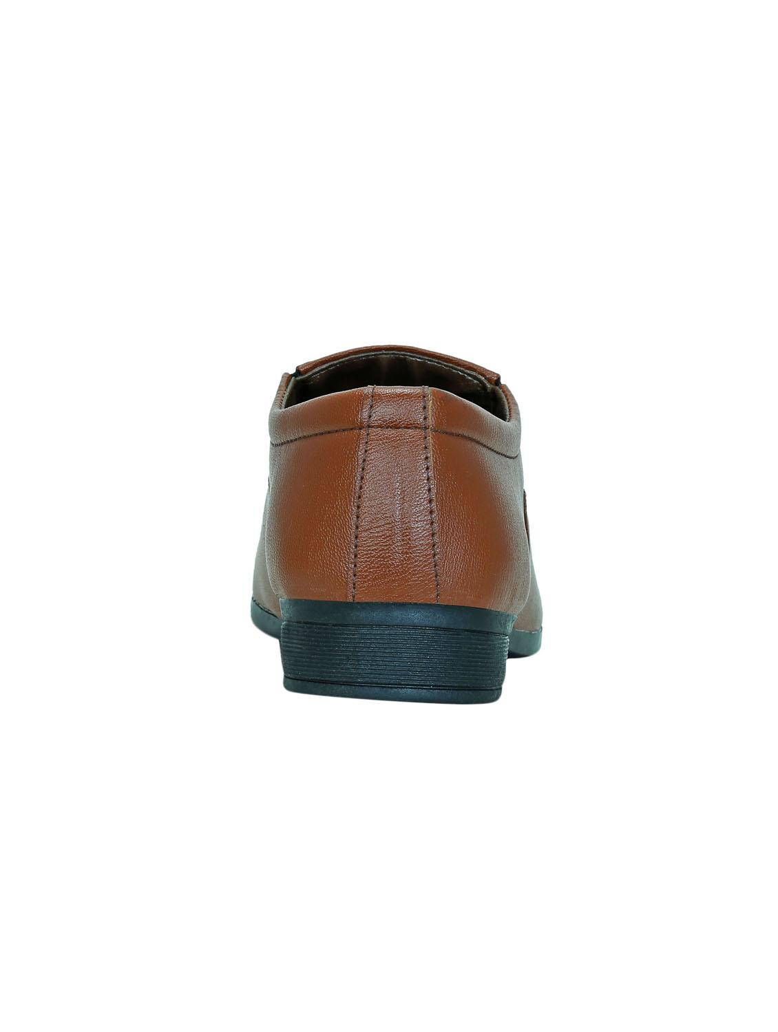 tan leatherette formal slip ons - 15797270 - Zoom Image - 3