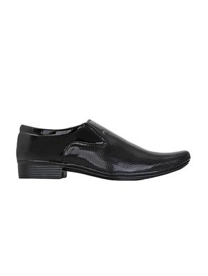 black leatherette formal slip ons - 15797271 - Standard Image - 2