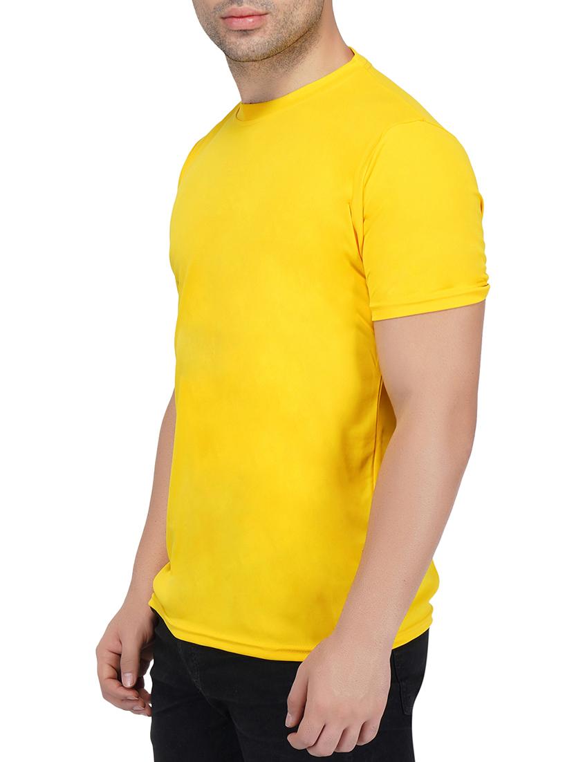 solid yellow crew neck t-shirt - 15797466 - Zoom Image - 2