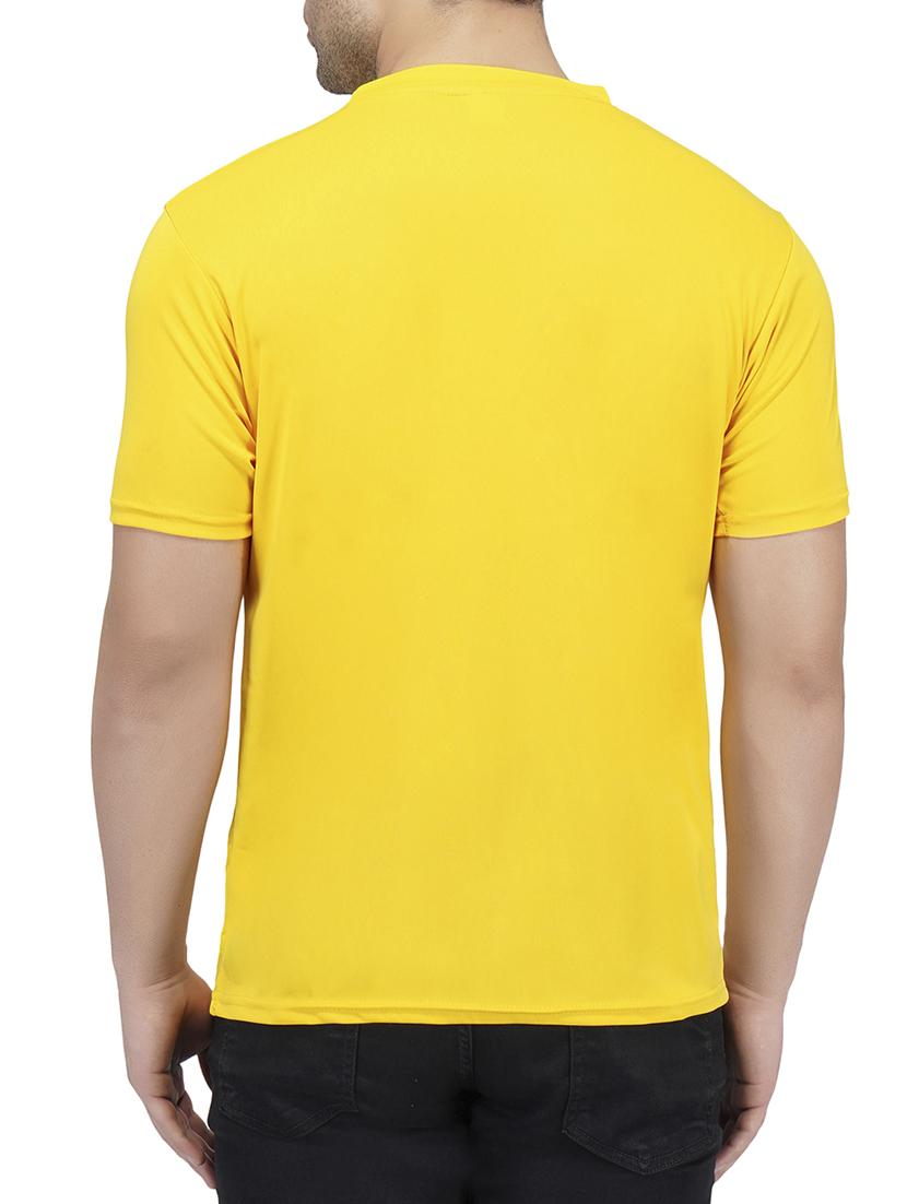 solid yellow crew neck t-shirt - 15797466 - Zoom Image - 3