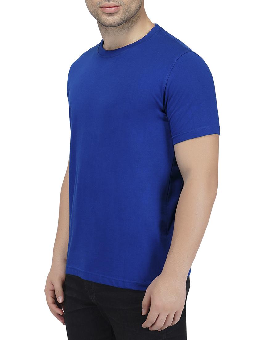 solid blue crew neck t-shirt - 15797468 - Zoom Image - 2