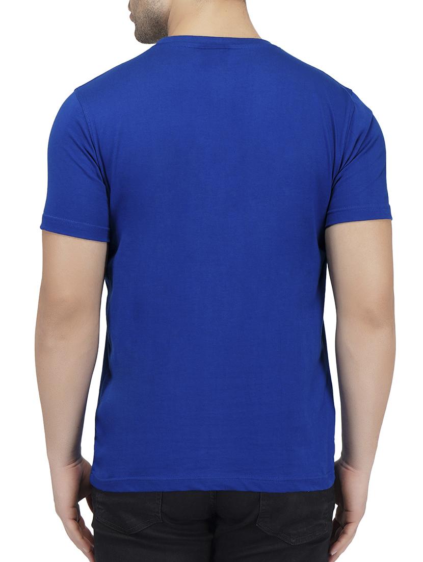solid blue crew neck t-shirt - 15797468 - Zoom Image - 3