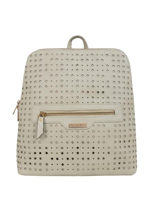 off white leatherette (pu) fashion backpack - 15797743 - Standard Image - 1
