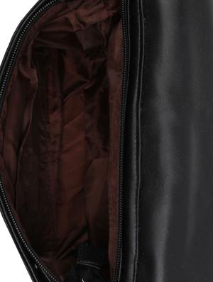 black leatherette (pu) regular sling bag - 15797748 - Standard Image - 3